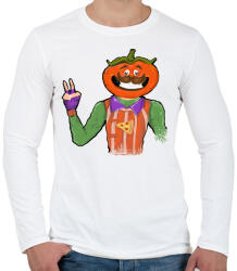 printfashion Tomatohead - Fortnite - Férfi hosszú ujjú póló - Fehér (4000022)