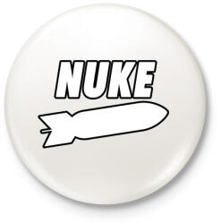 printfashion Nuke - Kitűző, hűtőmágnes - Fehér (3081179)