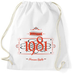 printfashion since-1981-red-black - Sportzsák, Tornazsák - Fehér (530393)