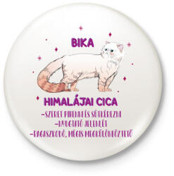 printfashion Bika - Himalájai cica - Kitűző, hűtőmágnes - Fehér (13337368)
