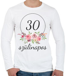 printfashion 30 éves szülinapos - Férfi hosszú ujjú póló - Fehér (2676921)