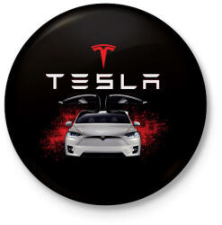 printfashion tesla - Kitűző, hűtőmágnes - Fekete (16213532)