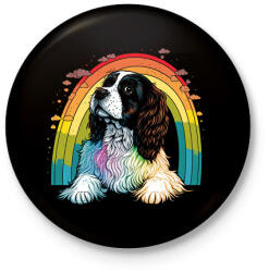 printfashion Cavalier King Charles spániel - Kitűző, hűtőmágnes - Fekete (14258994)