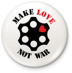 printfashion make love not war - Kitűző, hűtőmágnes - Fehér (13177951)