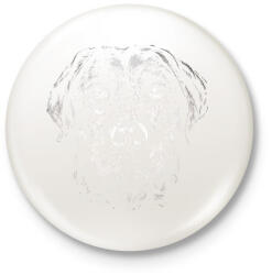 printfashion Labrador fej - Kitűző, hűtőmágnes - Fehér (11845848)