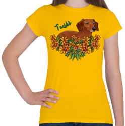 printfashion Tacskó - Női póló - Sárga (14503600)