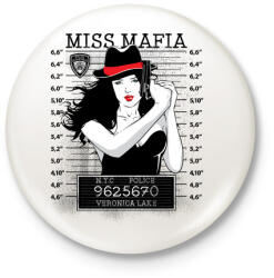 printfashion Maffialány - Kitűző, hűtőmágnes - Fehér (3074477)