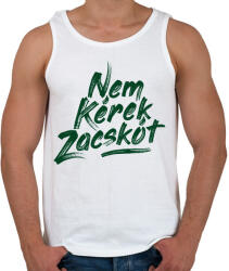 printfashion nem-kerek-zacskot-paint-darkgreen - Férfi atléta - Fehér (1073635)