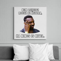 printfashion Nem lehetsz rossz az ágyban - Vászonkép - Fehér (6637369)