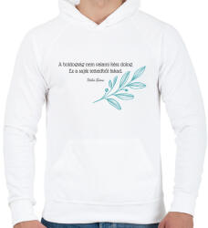 printfashion Dalai Láma - 2 - Férfi kapucnis pulóver - Fehér (13872960)