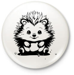 printfashion Sündisznó - Kitűző, hűtőmágnes - Fehér (16535736)