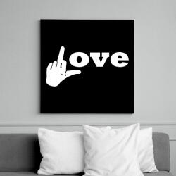 printfashion love - Vászonkép - Fekete (6659279)