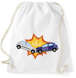 printfashion Kocsi ütközés - Sportzsák, Tornazsák - Fehér (7652436)