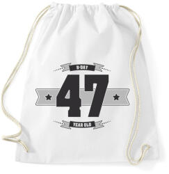 printfashion b-day-47-dark-lightgrey - Sportzsák, Tornazsák - Fehér (512079)