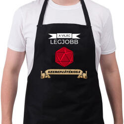 printfashion A Világ Legjobb Szerepjátékosa - Kötény - Fekete (4934913)