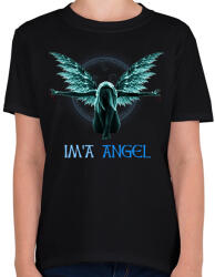 printfashion IM'A ANGEL - Gyerek póló - Fekete (16200382)