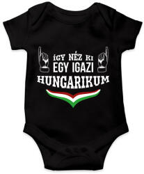 printfashion Igazi hungarikum - Baba Body - Fekete (7415780)