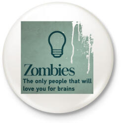 printfashion Zombies - Kitűző, hűtőmágnes - Fehér (3076910)