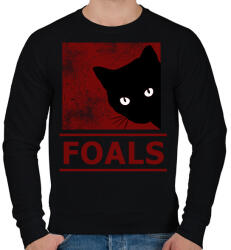 printfashion FOALS BLACK CAT - Férfi pulóver - Fekete (2771292)