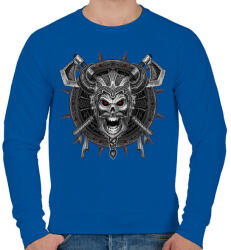 printfashion Harcos Viking - Férfi pulóver - Királykék (10725)