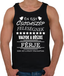printfashion Büszke férj - Férfi atléta - Fekete (2038684)