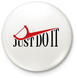 printfashion Fogselyem - Just do it - Kitűző, hűtőmágnes - Fehér (10350192)