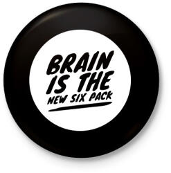 printfashion Brain is the new - Kitűző, hűtőmágnes - Fekete (3100953)