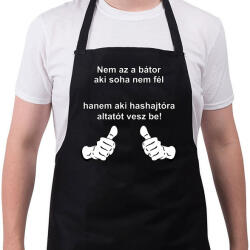 printfashion nem az a bátor. . . - Kötény - Fekete (4938368)