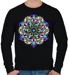 printfashion mandalas - Férfi pulóver - Fekete (7540015)