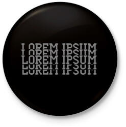 printfashion Lorem ipsum - Kitűző, hűtőmágnes - Fekete (12693531)
