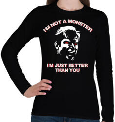 printfashion Nem vagyok szörny - Homelander - Női hosszú ujjú póló - Fekete (12216910)