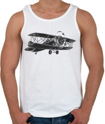 printfashion repülőgép - Férfi atléta - Fehér (16071029)