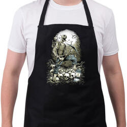 printfashion Horror bányász - Kötény - Fekete (4916757)