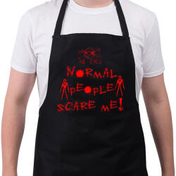printfashion normális ember féltőlem - Kötény - Fekete (4930264)