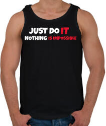 printfashion JUST DO IT - Férfi atléta - Fekete (10745937)