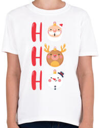 printfashion Ho ho ho - Gyerek póló - Fehér (5639118)