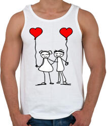 printfashion Couples - Férfi atléta - Fehér (2181673)