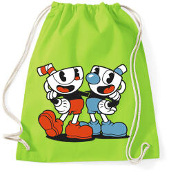 printfashion Cuphead - Sportzsák, Tornazsák - Limezöld (1492593)