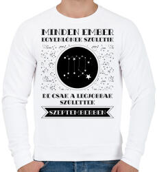 printfashion Szeptember: Szűz - Férfi pulóver - Fehér (1936287)