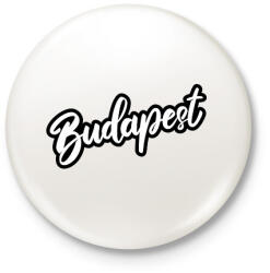 printfashion Budapest felirat póló - Kitűző, hűtőmágnes - Fehér (9234324)