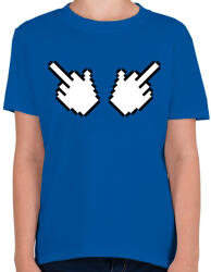 printfashion Double Fuck - Gyerek póló - Királykék (850080)