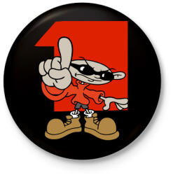 printfashion Kölyök nem dedós 1. - Kitűző, hűtőmágnes - Fekete (3101630)