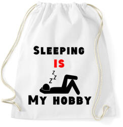 printfashion Az alvás a hobbim - Sportzsák, Tornazsák - Fehér (1564039)