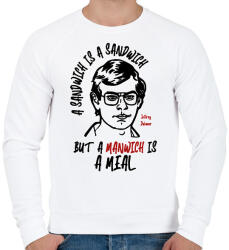 printfashion A manwich is a meal - Férfi pulóver - Fehér (9334550)