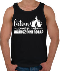 printfashion Akarsz inni róla? - Férfi atléta - Fekete (2681674)