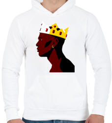 printfashion King Jordan - Férfi kapucnis pulóver - Fehér (3260230)