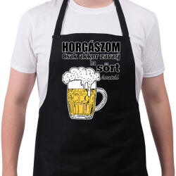 printfashion Horgászom csak akkor zavarj ha sört hoztál - Kötény - Fekete (12960472)