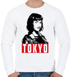 printfashion A nagy pénzrablás - Tokyo - Férfi pulóver - Fehér (5791550)