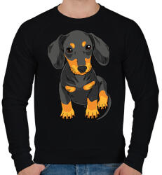 printfashion Kutya - Férfi pulóver - Fekete (13683899)