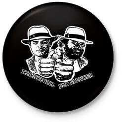 printfashion Bud Spencer és Ternce Hill - Kitűző, hűtőmágnes - Fekete (7136692)
